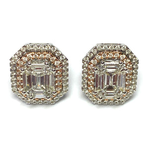 18ct white and rose gold Diamond Earrings