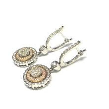 Load image into Gallery viewer, 18ct white and rose gold Diamond drop Earrings
