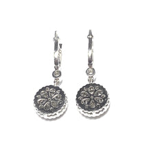 Load image into Gallery viewer, 18ct white and rose gold Diamond drop Earrings
