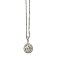 18ct White Gold Diamond Pendant