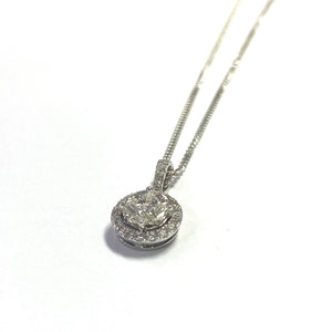 18ct White Gold Diamond Pendant