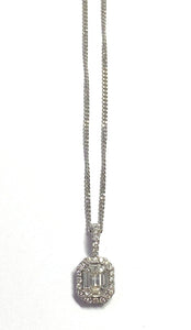 18ct White Gold Diamond Pendant