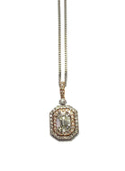 18ct Rose and White Gold Diamond  Pendant