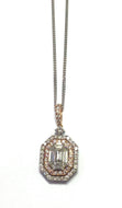 18ct Rose and White Gold Diamond  Pendant