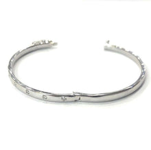 Load image into Gallery viewer, 9 Carat White Gold Solid Hinged Diamond Bangle

