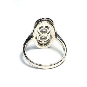 Platinum Art Deco Diamond Cluster Ring