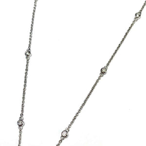18 Carat White Gold Edwardian Style Diamond Pendant and Chain