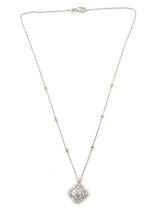 Load image into Gallery viewer, 18 Carat White Gold Edwardian Style Diamond Pendant and Chain
