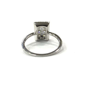 18 Carat White Gold Delicate Art Deco Style Diamond Cluster Ring