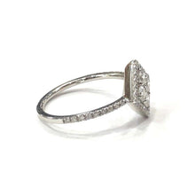 Load image into Gallery viewer, 18 Carat White Gold Diamond Shape Delicate Art Deco Style Diamond Cluster Ring
