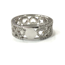 Load image into Gallery viewer, 18 Carat White Gold Diamond Heart Band Wedding Ring
