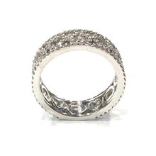 Load image into Gallery viewer, 18 Carat White Gold Diamond Heart Band Wedding Ring
