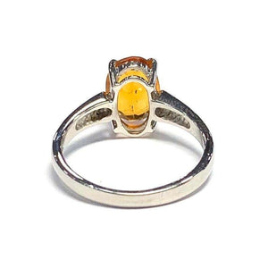 18 Carat White Gold Citrine and Diamond Ring