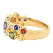 Load image into Gallery viewer, Fancy Multi-Coloured Sapphire and Diamond Ring

