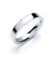 Flat Court Shape Wedding Band