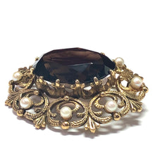 Load image into Gallery viewer, Citrine and Culture Pearl Brooch
