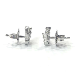 18 Carat White Gold Diamond Butterfly Stud Earrings
