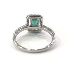 Load image into Gallery viewer, 18 Carat White Gold Emerald and Diamond Cluster Ring
