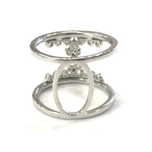 18 Carat White Gold Handmade Diamond Scatter Band Ring